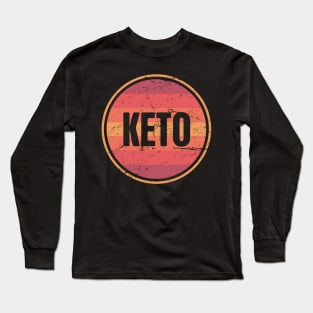 Retro Vintage Keto Graphic Long Sleeve T-Shirt